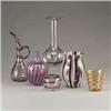 Six cane glass vessels. Nicks and minor scrat