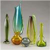 Six MURANO sommerso glass pieces including a
