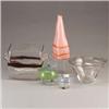Five MURANO glass vessels with applied decora