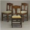Three Dutch Art Deco oak sidechairs, Amsterda