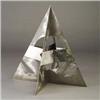Image 1 : Stainless steel sculpture of pyramid with cut