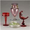 Four MURANO glass pieces with applied decorat