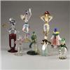 Eight MURANO glass figurines including two MU
