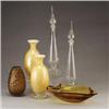 Six MURANO glass pieces, including a pair of