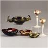 Image 1 : Six MURANO cased glass pieces with gold leaf,