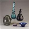 Five MURANO puligoso glass pieces, including