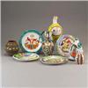 Ten hand-painted MURANO faience pieces (nine