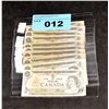 Image 1 : Lof of 13 canadian $1 bank notes