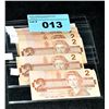 Image 1 : Lot of 7 canadain $2 bank notes