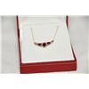 Image 1 : 10k gold ruby and diamond necklace