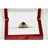 Image 1 : 14k gold diamond and sapphire ring