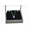 Image 1 : Amethyst necklace and earring set