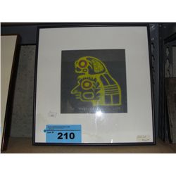 Framed limited edition signed and numbered native