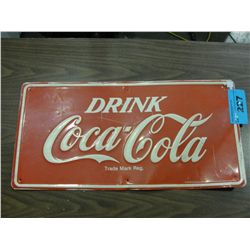 Cocacola tin advertisement sign