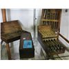 Image 1 : Lot of primative wooden toolboxes and tools