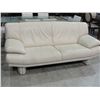 Image 1 : Off white leather sofa