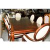 Image 1 : Elegant mahogany finish dining table with 6 chairs