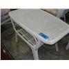 Image 1 : White wicker rattan side table