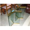 Image 1 : Pair of glass and brass table pedastols