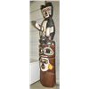 Image 1 : Approx 10F tall carved wooden west coast native
