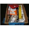 Image 1 : Box of new tool bits; drill, saw, etc
