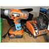 Image 1 : Ridgid cordless drill with cord and 2 batteries