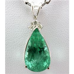 Genuine 11.18 ctw Ruby Light Diamond Necklace 14k