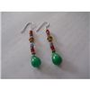 Image 1 : 36.20 ctw Emerald and Semi Precious Earrings .925 Sterl