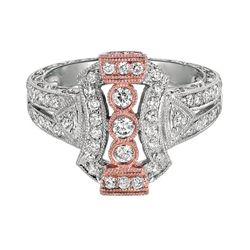 GENUINE 0.65 CTW DIAMOND RING 14K GOLD