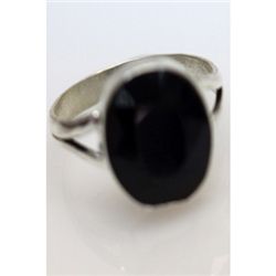 Natural 22.03 ctw Sapphire Oval Ring .925 Sterling
