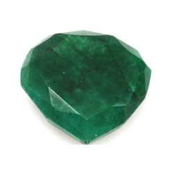 African Emerald Loose Gems 31.8ctw Semi Heart Cut
