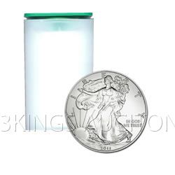 Uncirculated Silver American Eagle Roll (20 Coins) 2011