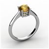 Image 1 : Citrine 0.70 ctw Ring 14kt White Gold