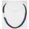 Image 1 : 202.05ct 2 Row Mutli-Color Faceted Necklace