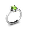 Image 1 : Peridot 0.50 ctw Diamond Ring 14kt White Gold