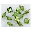 Image 2 : Peridot 11.67 ctw Loose Gemstone 6x6mm Princess Cut