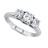 Image 1 : 1.50 ctw Round cut Three Stone Diamond Ring, G-H, VS