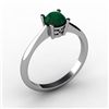 Image 1 : Emerald 0.48 ctw Ring 14kt White Gold