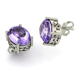 Tanzanite 7.00ctw Earring 14kt White Gold