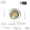 Image 1 : 1960's NRA LAPEL BUTTON *RARE UNC CIRCA - NICE BUTTON*!!