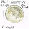 Image 1 : 1967 SILVER KENNEDY HALF DOLLAR *TONED - PLEASE LOOK AT PICTURE TO DETERMINE GRADE*!!