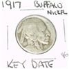 Image 1 : 1917 BUFFALO NICKEL *RARE KEY DATE VERY GOOD GRADE - NICE COIN*!!