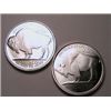 Image 2 : Two 2009 One Ounce .999 Pure Silver Buffalo Rounds BU