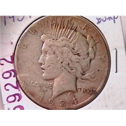 1934-S Silver Peace Dollar