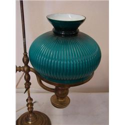 ET0503120110 Converted Adjustable Brass Oil Lamp