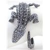 Image 1 : GT0522120004 Impressive Black Crystal Crocodile Bangle