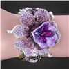 Image 2 : GT0522120026 Stunning Crystal and Enamel Floral Bangle