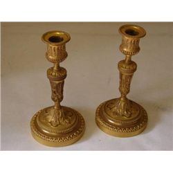 ET0503120147 Pair of Loius XVI style Ormulu Candlestick