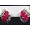 Image 1 : 4.5 Ct. Ruby and Diamond Earings  RPEX1B