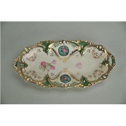 R.S. Prussia Oval Handled Tray